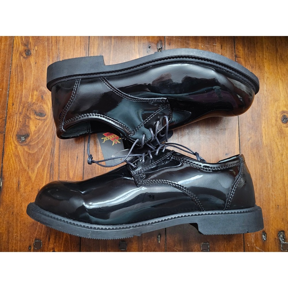 Thorogood Mens 9 M Black Patent Leather Slip Resisting Academy‎ Oxford Shoes